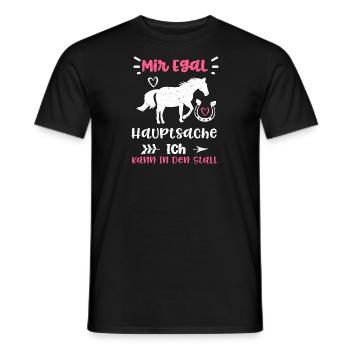 Mir Egal Hauptsache Ich Kann In... - Männer T-Shirt - Schwarz - Vorne - AI Model Male 178 light (178cm)