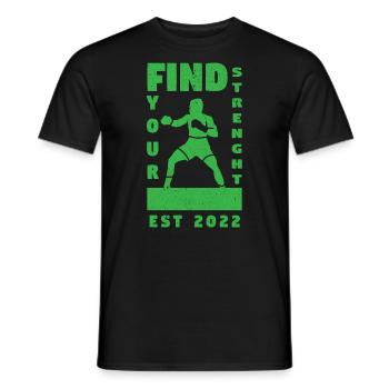 Boxen Boxer Kampfsport Boxring Boxhandschuhe - Männer T-Shirt - Schwarz - Vorne - AI Model Male 178 light (178cm)