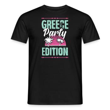 Greece Party Edition - Men's T-Shirt - black - Front - AI Model Male 178 light (178cm)