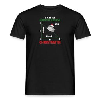 Je veux un hippopotame pour les hippopotames doux de Noël - T-shirt homme - noir - Devant - AI Model Male 178 light (178cm)