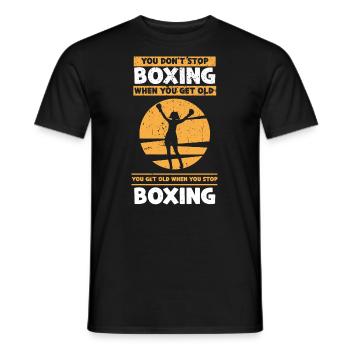 Boxe Boxer Gants de boxe Boxing Club de boxe Club de boxe - T-shirt homme - noir - Devant - AI Model Male 178 light (178cm)