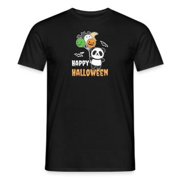 Panda Halloween Ballons pour enfants Pandas mignons - T-shirt homme - noir - Devant - AI Model Male 178 light (178cm)