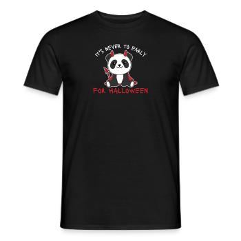 Panda il n’est jamais trop tôt pour le diable d’Halloween - T-shirt homme - noir - Devant - AI Model Male 178 light (178cm)