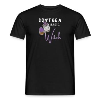 Hippopotame Halloween Sorcière Les sorcières ne sont pas une sorcière de base - T-shirt homme - noir - Devant - AI Model Male 178 light (178cm)