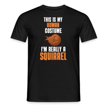 Forest Rodent Costume Party Cadeau Écureuil - T-shirt homme - noir - Devant - AI Model Male 178 light (178cm)