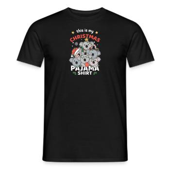Koala Noël Chemise Pyjama Joyeux Noël - T-shirt homme - noir - Devant - AI Model Male 178 light (178cm)