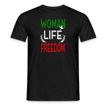 Woman Life Freedom Frauen Rechte Iran Gleichheit - Männer T-Shirt - Schwarz - Vorne - AI Model Male 178 light (178cm)