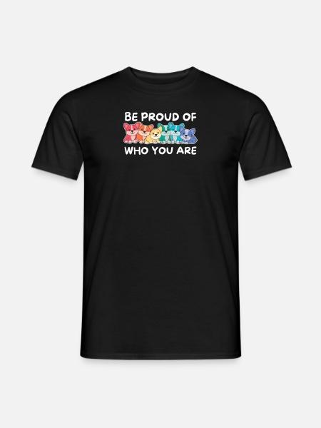 Rainbow Flag Gay Pride LGBTQ Corgi - Männer T-Shirt - Schwarz