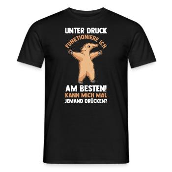 Unter Druck Funktioniere Ich Am Besten - Männer T-Shirt - Schwarz - Vorne - AI Model Male 178 light (178cm)