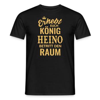 Name Heino Geschenkidee Geburtstag lustig König - Männer T-Shirt - Schwarz - Vorne - AI Model Male 178 light (178cm)