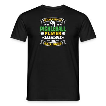 Ball Snob Pickleball Player Pickleball Design - Men's T-Shirt - black - Front - AI Model Male 178 light (178cm)
