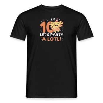 10ème anniversaire axolotl dix ans axolotls sucrés - T-shirt homme - noir - Devant - AI Model Male 178 light (178cm)