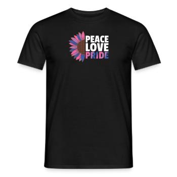 Rainbow Bi Flag Pride Tournesol LGBTQ - T-shirt homme - noir - Devant - AI Model Male 178 light (178cm)