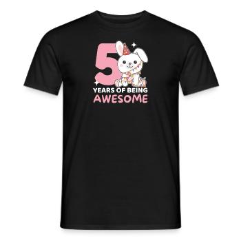 Lapin pour les 5 ans Enfants de cinq ans - T-shirt homme - noir - Devant - AI Model Male 178 light (178cm)