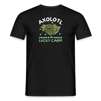 Axolotl est ma voiture chanceuse Kleeblatt St Patricks Day - T-shirt homme - noir - Devant - AI Model Male 178 light (178cm)
