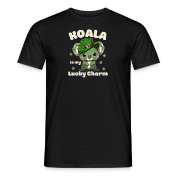 Koala is my lucky carm Clover St Patrick's Day - Men's T-Shirt - black - Front - AI Model Male 178 light (178cm)