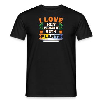 Aroace Flag Pride LGBTQ cute plants - Men's T-Shirt - black - Front - AI Model Male 178 light (178cm)
