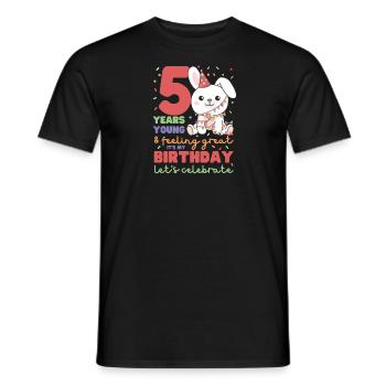 Lapin pour les 5 ans Enfants de cinq ans - T-shirt homme - noir - Devant - AI Model Male 178 light (178cm)