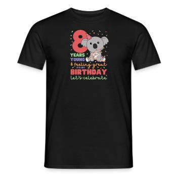 Koala pour les enfants de 8 ans de huit ans - T-shirt homme - noir - Devant - AI Model Male 178 light (178cm)