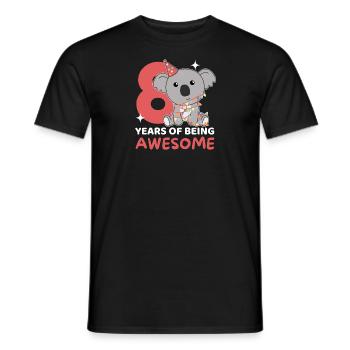 Koala pour les enfants de 8 ans de huit ans - T-shirt homme - noir - Devant - AI Model Male 178 light (178cm)