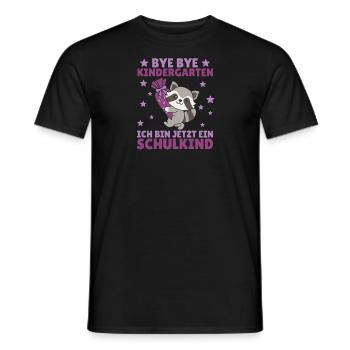 bye bye Kindergarten ich bin jetzt ein Schulkind - Männer T-Shirt - Schwarz - Vorne - AI Model Male 178 light (178cm)