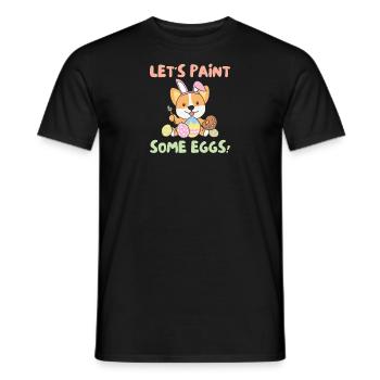 süße Hunde zu Ostern Corgi - Männer T-Shirt - Schwarz - Vorne - AI Model Male 178 light (178cm)