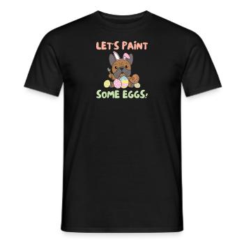 cute dogs for Easter Bulldog - Men's T-Shirt - black - Front - AI Model Male 178 light (178cm)