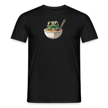 Mais d’abord ramen douce grenouille mange ramen ramen - T-shirt homme - noir - Devant - AI Model Male 178 light (178cm)