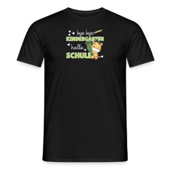 bye bye Kindergarten hallo Schule Giraffe - Männer T-Shirt - Schwarz - Vorne - AI Model Male 178 light (178cm)