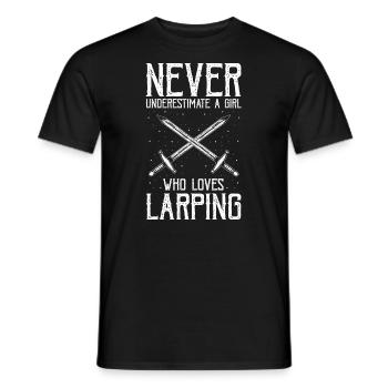 Jeu de rôle en direct pour PNJ et jeu de rôle RPG - T-shirt homme - noir - Devant - AI Model Male 178 light (178cm)