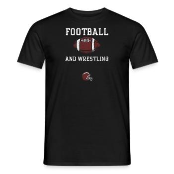 Football And Wrestling - Football - Männer T-Shirt - Schwarz - Vorne - AI Model Male 178 light (178cm)