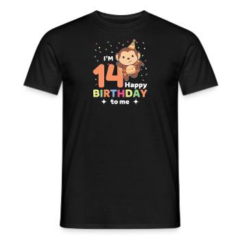 Singe pour les enfants de 14 ans - T-shirt homme - noir - Devant - AI Model Male 178 light (178cm)