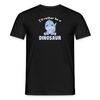 Je préfère être un dinosaure - mignon dino - T-shirt homme - noir - Devant - AI Model Male 178 light (178cm)