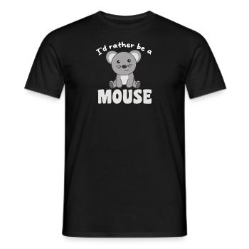 Ich wäre lieber eine Maus - süße Maus - Männer T-Shirt - Schwarz - Vorne - AI Model Male 178 light (178cm)