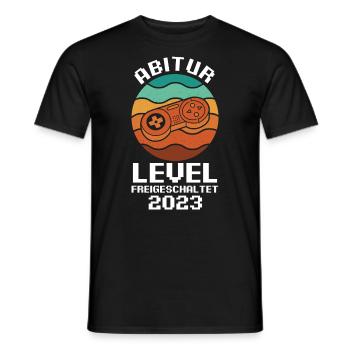 Abiturienten Abschluss Gamer Zocker 2023 Abitur - Männer T-Shirt - Schwarz - Vorne - AI Model Male 178 light (178cm)