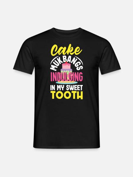 Mukbang and Cake - Men's T-Shirt - black