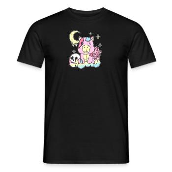 Kawaii Gothic Capybara Pastellfarben Gothic Goth - Männer T-Shirt - Schwarz - Vorne - AI Model Male 178 light (178cm)