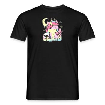 Kawaii Gothic Unicorn Pastel Gothic Goth - T-shirt homme - noir - Devant - AI Model Male 178 light (178cm)