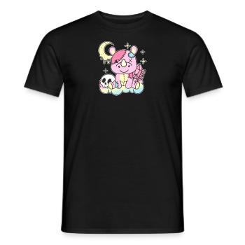 Kawaii Gothic Rhinoceros Pastel Gothic Goth - Men's T-Shirt - black - Front - AI Model Male 178 light (178cm)