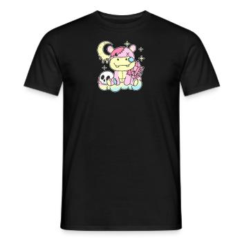 Kawaii Gothic Hippo Pastel Gothic Goth - Men's T-Shirt - black - Front - AI Model Male 178 light (178cm)