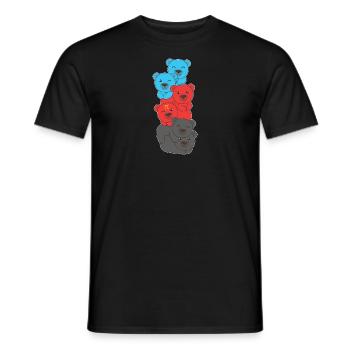 Polyamory Flag Gay Pride LGBTQ Bären Turm - Männer T-Shirt - Schwarz - Vorne - AI Model Male 178 light (178cm)