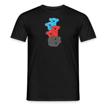 Polyamory Flag Gay Pride LGBTQ Koala Turm - Männer T-Shirt - Schwarz - Vorne - AI Model Male 178 light (178cm)