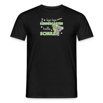 bye bye Kindergarten hallo Schule Maus - Männer T-Shirt - Schwarz - Vorne - AI Model Male 178 light (178cm)