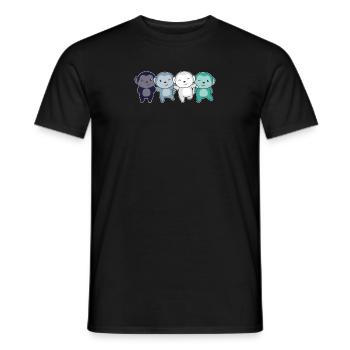 oriented aroace Flag Pride LGBTQ cute monkey - Men's T-Shirt - black - Front - AI Model Male 178 light (178cm)