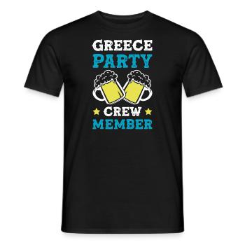 Greece Party Crew - Men's T-Shirt - black - Front - AI Model Male 178 light (178cm)