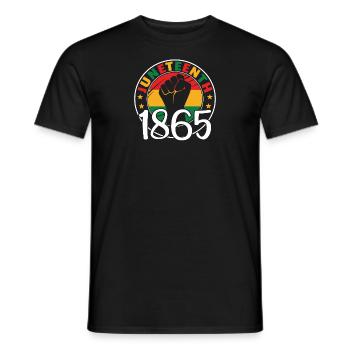 Juneteenth Afro-Américain Black Freedom 1865 - T-shirt homme - noir - Devant - AI Model Male 178 light (178cm)