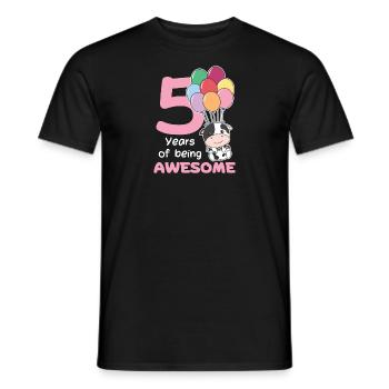 Vache pour les enfants de 5 ans - T-shirt homme - noir - Devant - AI Model Male 178 light (178cm)