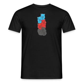 Polyamory Flag Gay Pride LGBTQ Capybara - Männer T-Shirt - Schwarz - Vorne - AI Model Male 178 light (178cm)