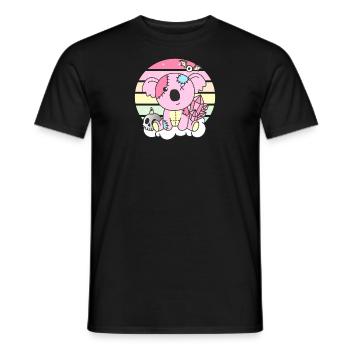 Kawaii Gothic Koala Pastel Gothic Goth - Men's T-Shirt - black - Front - AI Model Male 178 light (178cm)