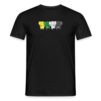 Scoliosexual Flag Pride LGBTQ Cute Elephant - Men's T-Shirt - black - Front - AI Model Male 178 light (178cm)